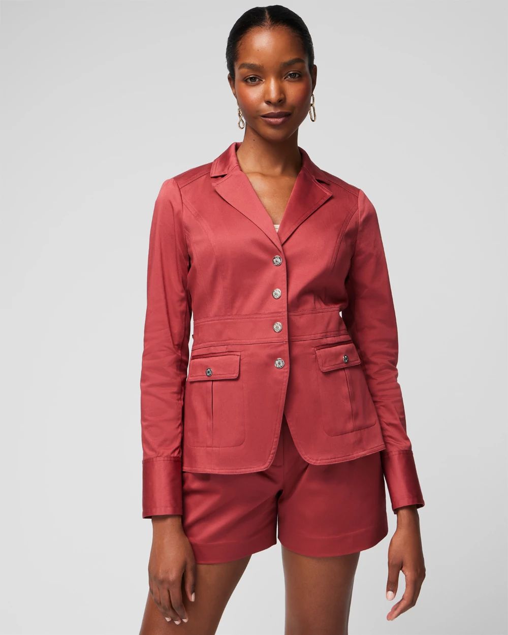 White house black market red jacket store